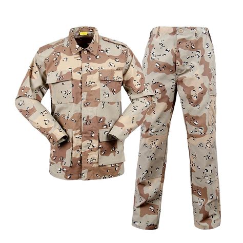 Chocolate Chip Color 6 Color Desert Camo Regular Bdu Camouflage Military Style Uniform for ...