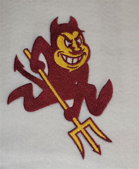 Devil Mascot Sports Team DIY 6 1/2 Inch Iron on Embroidered - Etsy