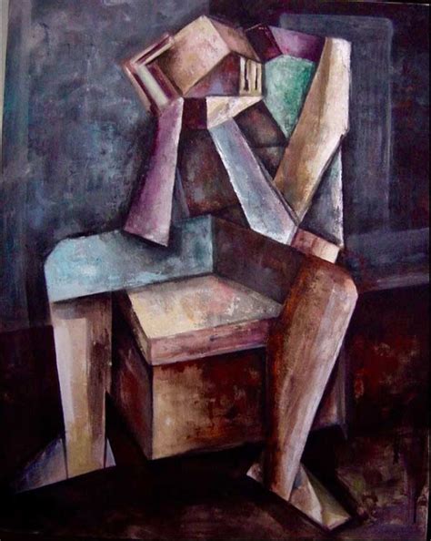 Evren Temel cubism art paintings with oil and acrylic on Trendy Art Ideas