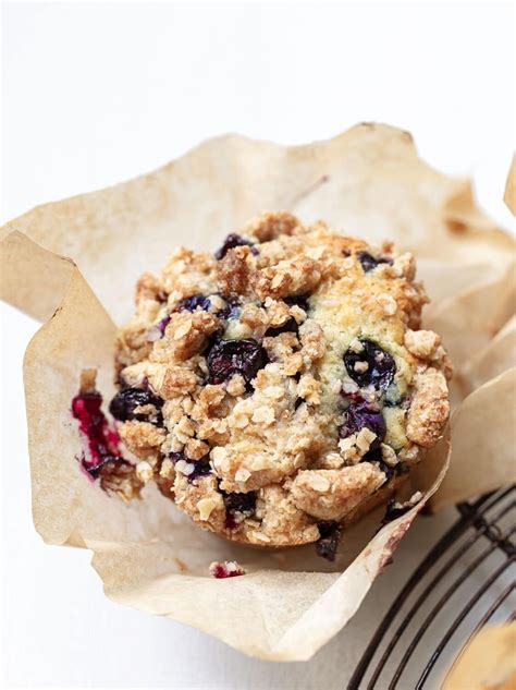 Big Blueberry Streusel Muffins - Familystyle Food