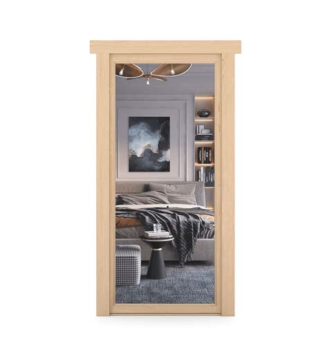 Hidden Maple Mirror Door– Murphy Door