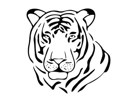 Tiger Face Outline Drawing | Free download on ClipArtMag