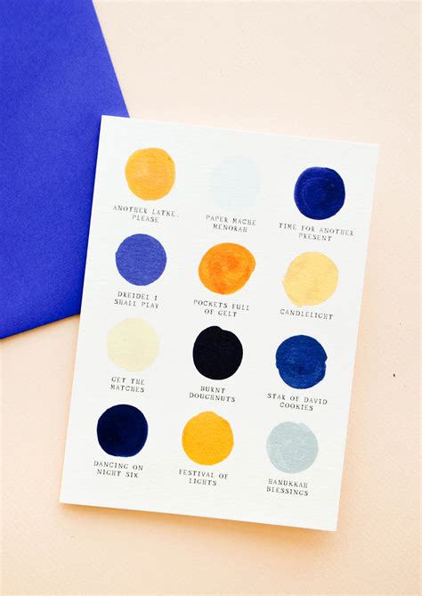 Hanukkah Color Palette Card