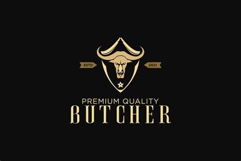 Butcher shop logo emblem for design (1261824) | Logos | Design Bundles in 2021 | Shop logo ...