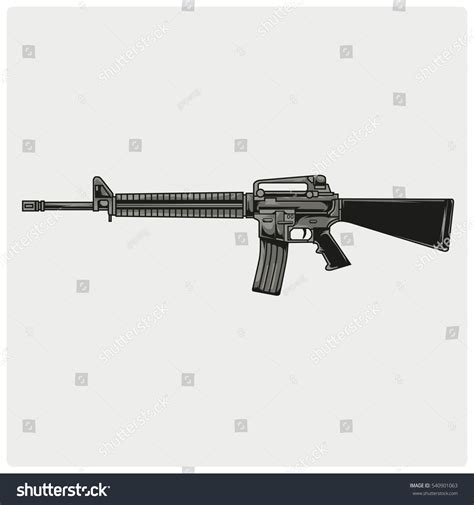 Ar15 Vector Illustration Stock Vector (Royalty Free) 540901063 | Shutterstock