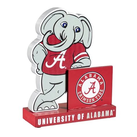 8 in. Wooden Mascot Statue with Team Logo, University of Alabama - Bed ...