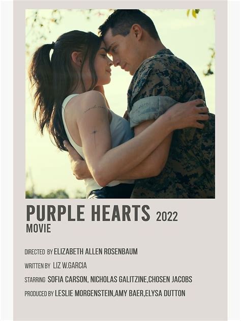 "Purple hearts movie " Poster for Sale by OumaMerch | Romance movie ...