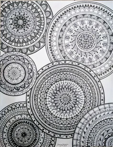 My first mandala-zentangle-doodle thingy | Mandalas, Dibujos