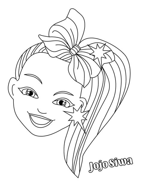 Jojo Siwa's Happy Face coloring page - Download, Print or Color Online for Free