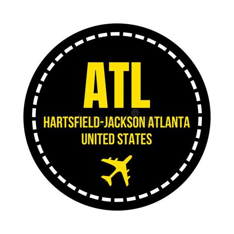 ATL Atlanta Airport Symbol Icon Stock Illustration - Illustration of ...