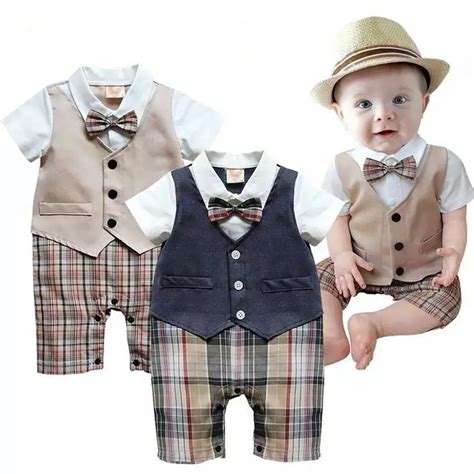 2015 new newborn baby rompers clothing baby boys clothes tie gentleman ...