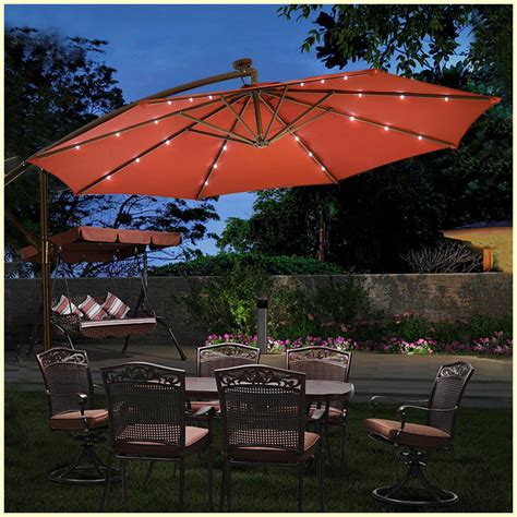 Offset Patio Umbrella With Lights - Patios : Home Decorating Ideas # ...