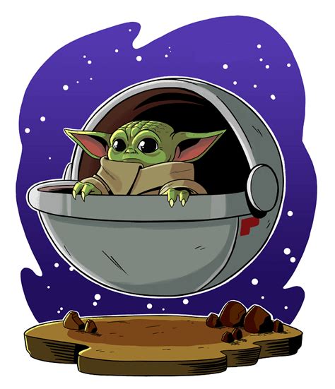 Baby Yoda clipart png - Clipart World