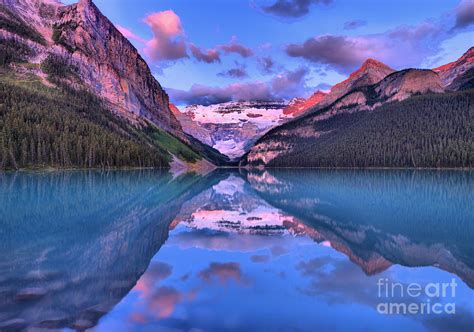 Lake Louise Summer Sunrise Reflections Photograph by Adam Jewell - Pixels