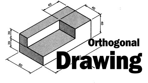 Orthogonal Drawing + Title Block [Speed Drawing] - YouTube