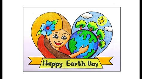 Earth Day Drawing, Earth Drawings, Earth Day Posters, Drawing For ...