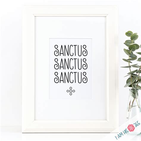 Catholic Art Print | Sanctus Sanctus Sanctus Prayer Print - Catholic ...