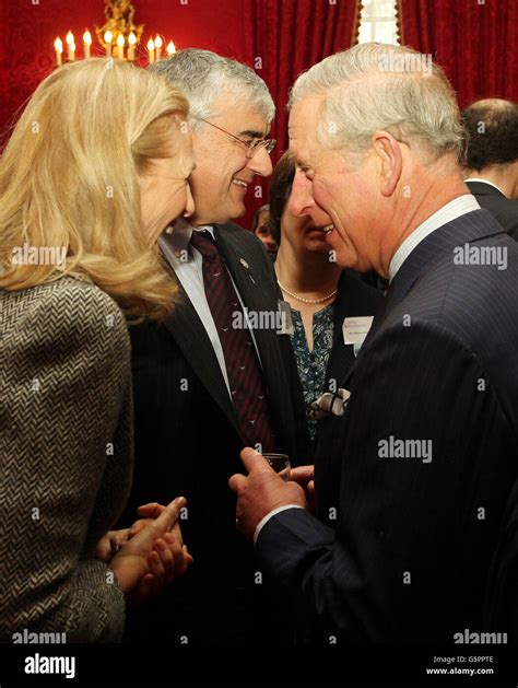 The Prince of Wales talks to Dame Theresa Sackler during a reception ...