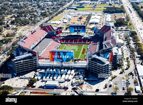 Aerial view of Raymond James Stadium in advance of Super Bowl LV ...