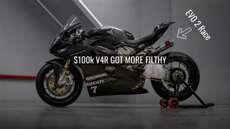 Ducati Panigale V4R INSANE MODS+ EVO 2 AKRAPOVIC EXHAUST (Sound ON) - YouTube