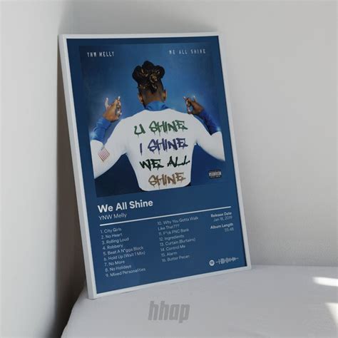 YNW Melly We All Shine Custom Album Cover Hip Hop Gift - Etsy