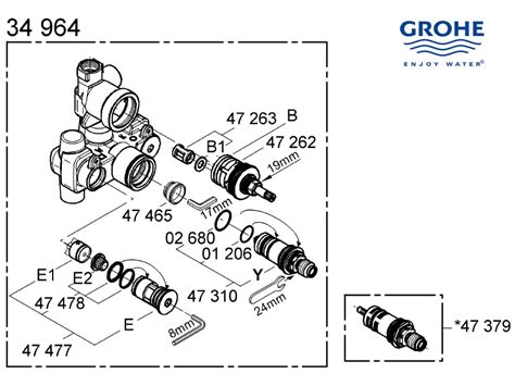 Grohe mixer valve - 34964 000 shower spares and parts | Grohe 34964000 | National Shower Spares