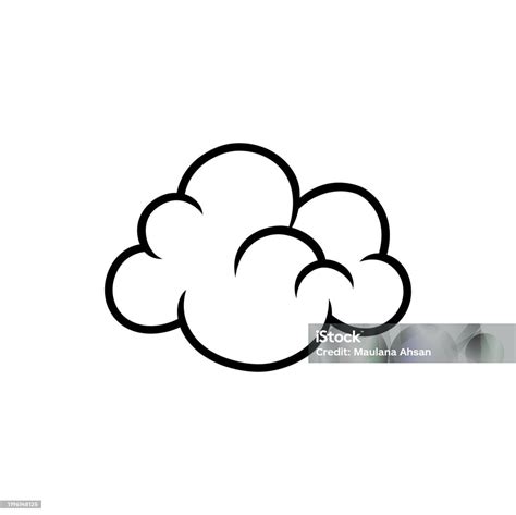 Ilustración de Elemento De Diseño Vectorial De Nube De Arte Lineal Diseño Vectorial De Silueta ...