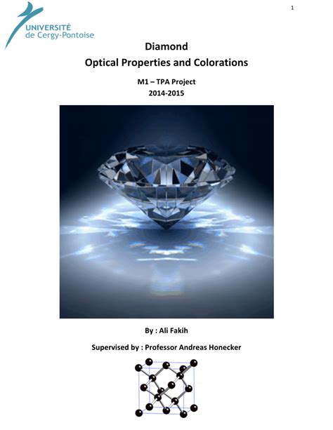 (PDF) Diamond: Optical Properties and Coloration