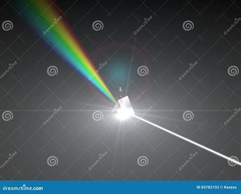 3d Illustration of Prism and Refraction Light Rays. Stock Illustration - Illustration of science ...