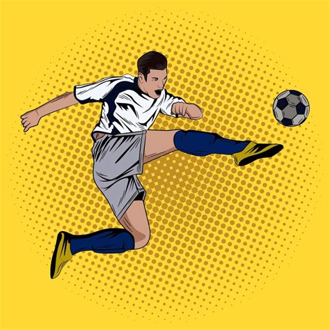 Pop Art Comic Football Player, Pop Art Soccer Player Vector Stock Illustration 20712193 Vector ...