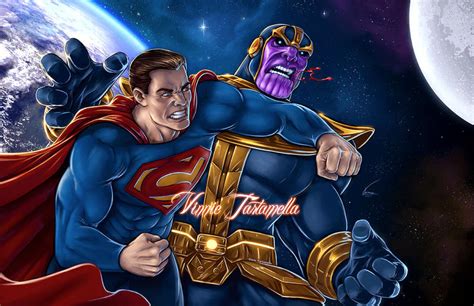 Superman vs Thanos by VinRoc on DeviantArt