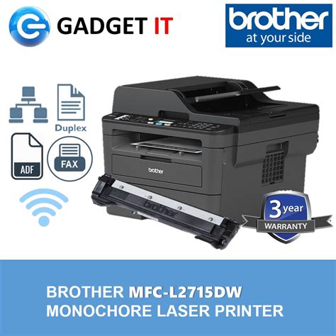 BROTHER MFC-L2715DW LASER MULTI-FUNCTION CENTRE (PRINT/SCAN/FAX/ADF ...