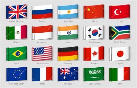 Premium Vector | National flags fabric tags. countries labels, official ...