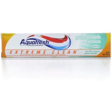 Aquafresh Extreme Clean Pure Breath Action Fluoride Toothpaste, Extreme Clean 5.6 oz (Pack of 6 ...