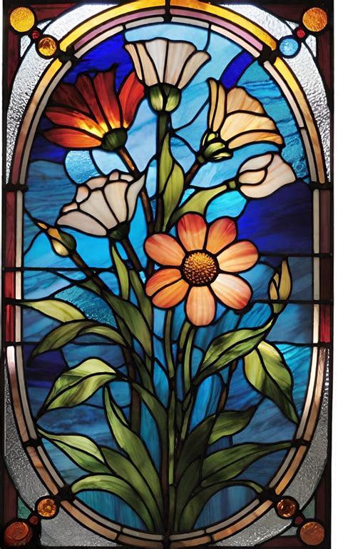 Flowers Stained Glass Free Stock Photo - Public Domain Pictures