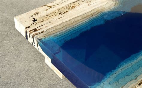 New Marble and Resin Lagoon Coffee Tables by Alexandre Chapelin | Colossal