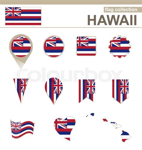 Hawaii Flag Collection | Stock vector | Colourbox