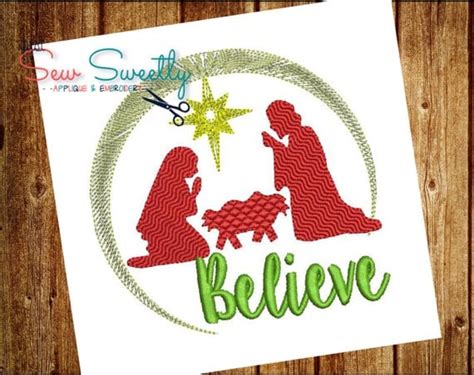 Christmas Nativity Embroidery Design by JustSewSweetlyDesign