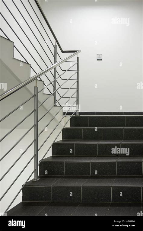 Stairs, railings, emergency exit Stock Photo - Alamy