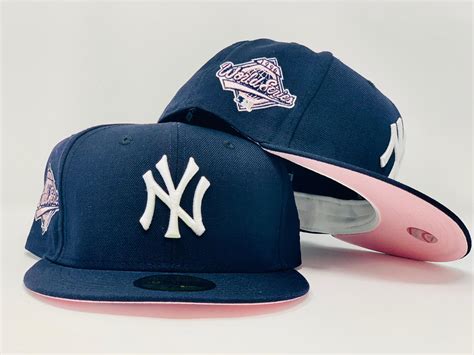 NEW YORK YANKEES 1996 WORLD SERIES NAVY PINK BRIM NEW ERA FITTED HAT ...