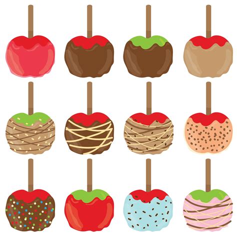 Candy Apple Clipart Digital Clipart Instant Download PNG - Etsy