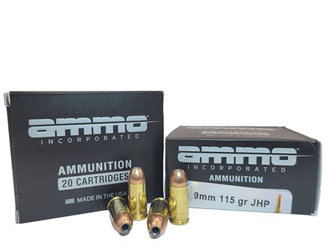 AMMO INC 9MM 115 GR JHP HOLLOW POINT - SSP Firearms