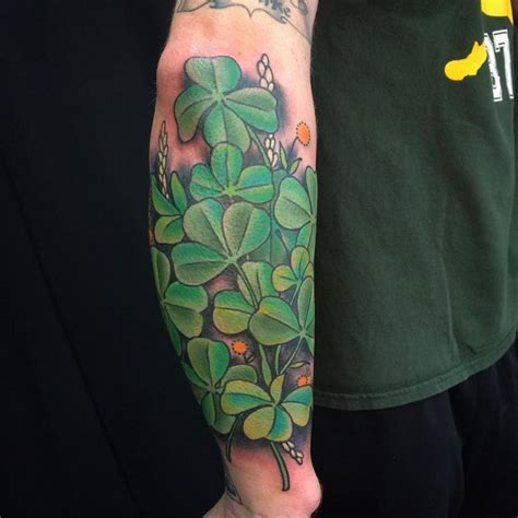 70+ Best Four Leaf Clover Tattoo Ideas and Designs - Lucky Plant (2018)