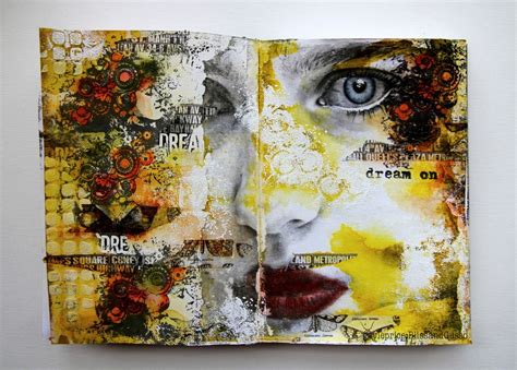 My project for Mixed Media Place this month is an art journal page ...