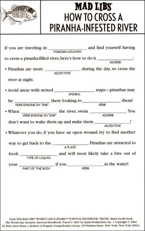 Mad libs, Printable mad libs, Funny mad libs