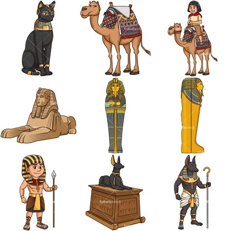 Ancient Egyptian Guard Cartoon Clipart Vector - FriendlyStock