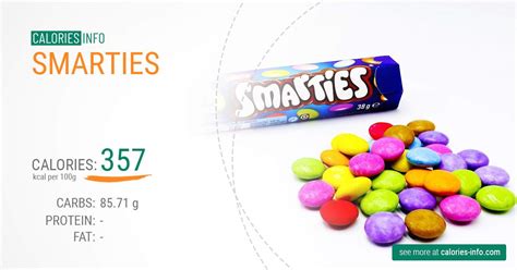 Smarties Calories and Nutrition (100g)