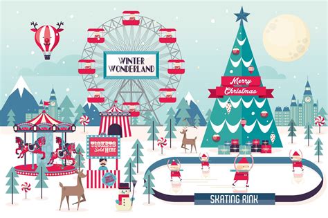 winter wonderland vector | Custom-Designed Illustrations ~ Creative Market