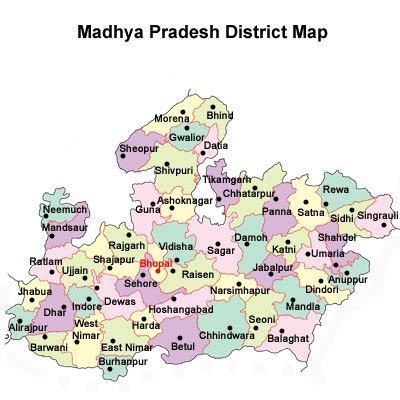 List of Districts of Madhya Pradesh