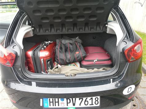 Seat Ibiza 2013 trunk | The suitcases are 22" carry-ons | Flickr